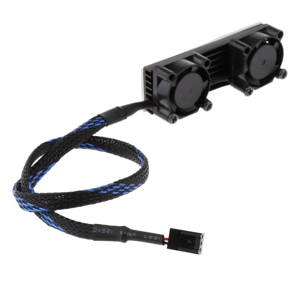 PCIE M.2 SSD 2280 3 Pin Kép Hoạt Động Làm Mát Quạt Tản Nhiệt Tản Nhiệt Vây Nhiệt-Đen