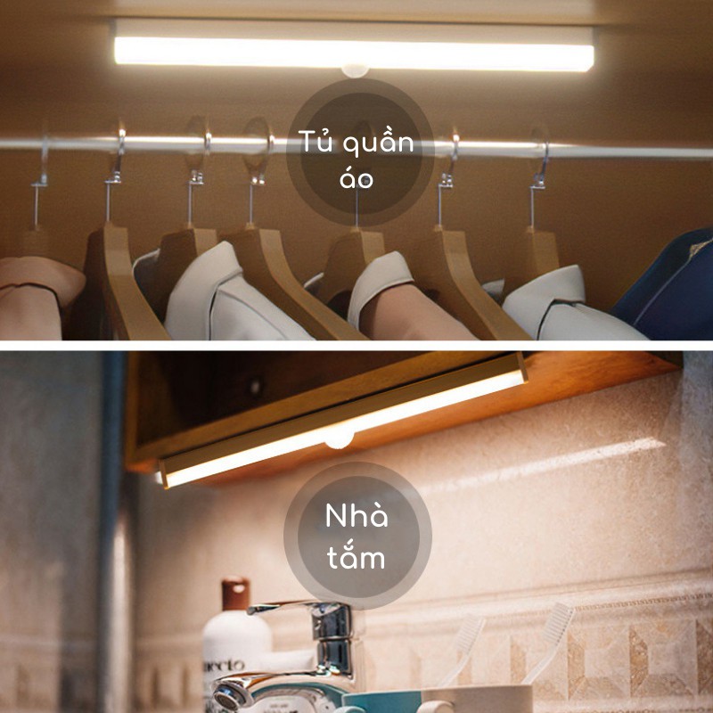 Đèn Leb Tích Điện Thông Minh Gắn Tủ Quần Áo, Hành Lang, Phòng Ngủ-Nhiều Kích Cỡ