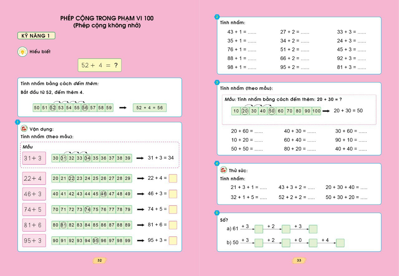 Combo giúp con giỏi toán dành cho trẻ 5-7 tuổi - Tính nhanh tính nhẩm và cộng trừ trong phạm vi 100