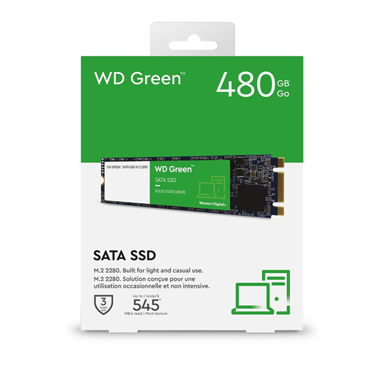 Ổ cứng SSD WESTERN DIGITAL 480GB M.2 SATA3 (WDS480G3G0B) - Hàng Chính Hãng