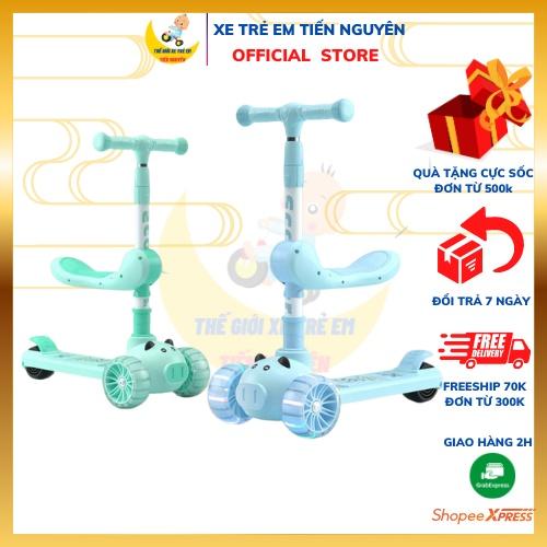 Xe trượt Scooter cho bé Scooter Heo đa năng mẫu mới chắc chắn, bảo hành 1 đổi 1, Xe scooter cho bé chòi chân từ 1-6 tuổi