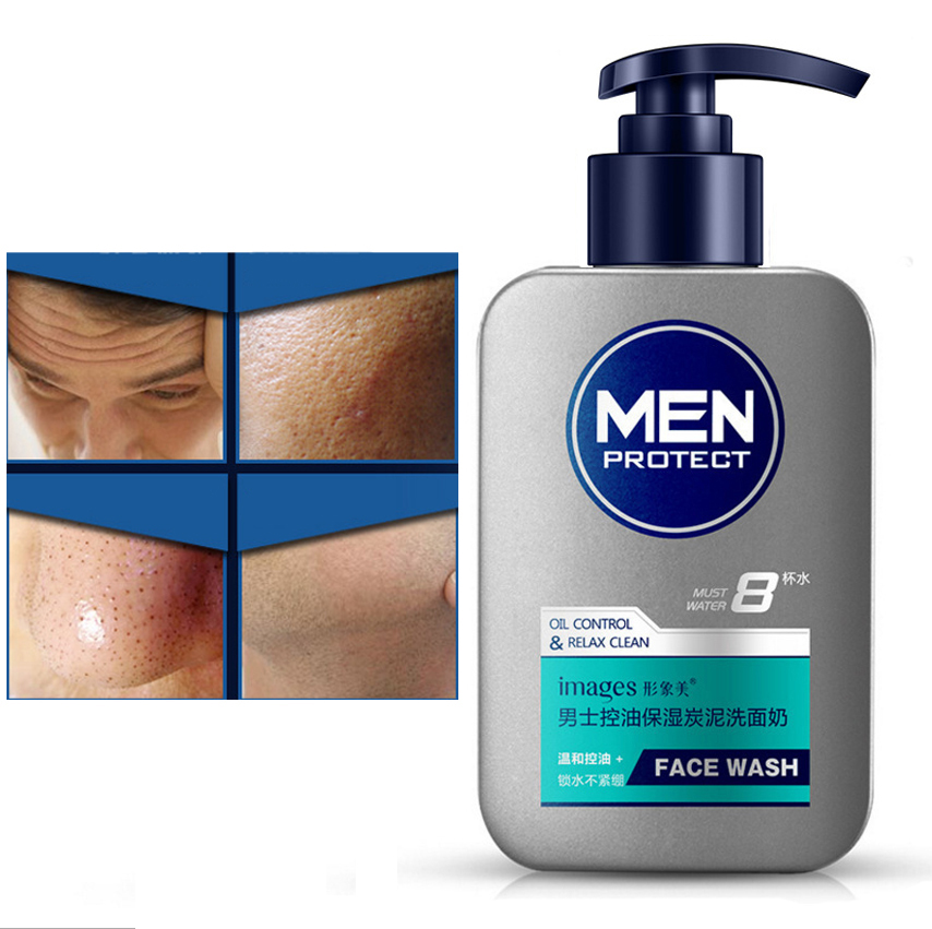 Sữa rửa mặt than hoạt tính nam Images Men Liftheng giúp ngăn ngừa dầu giảm mụn 150ml