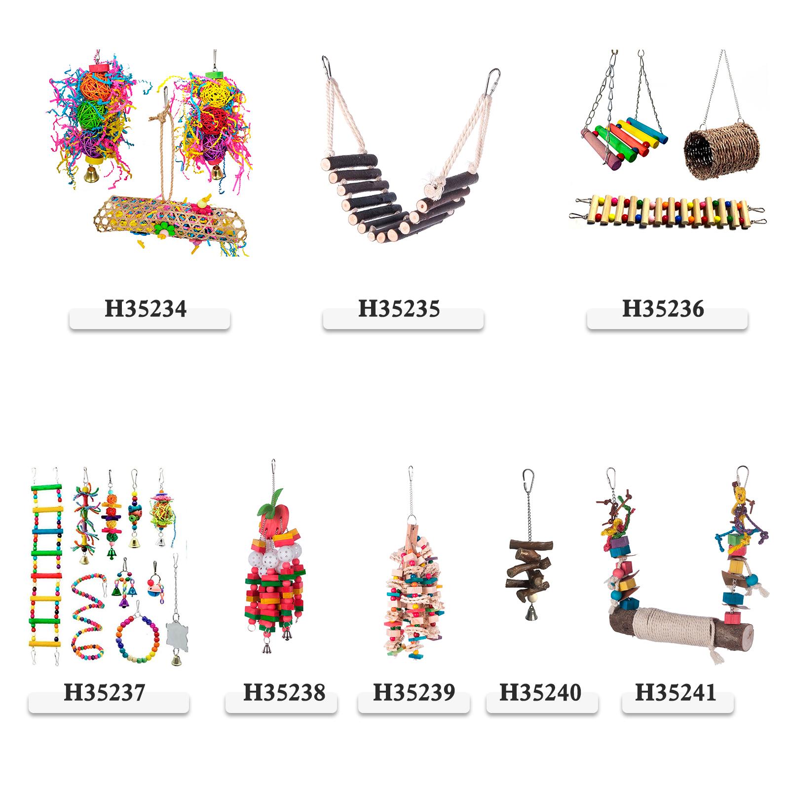 3 cái đồ chơi cho chim, Bậc Thang Gỗ, Lồng Chim Đu quay