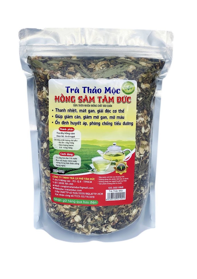 TRÀ THẢO MỘC HỒNG SÂM TÂM ĐỨC