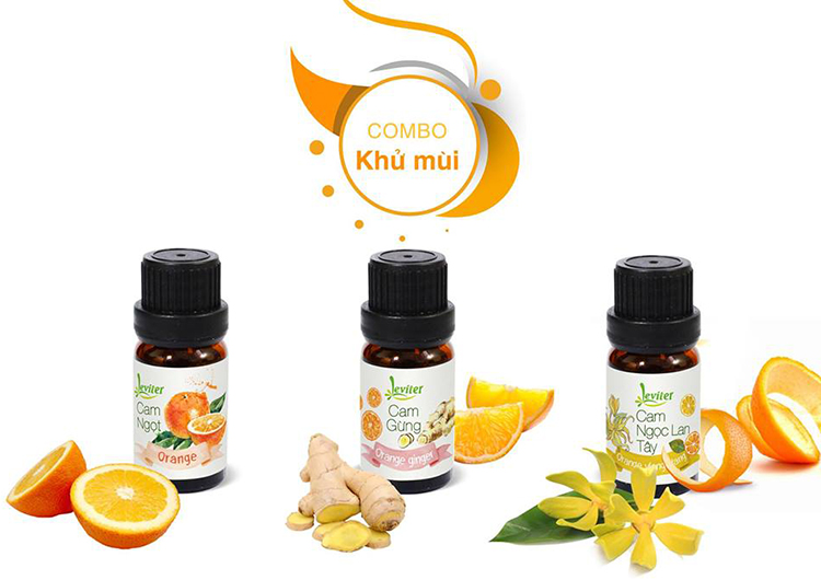 Combo 3 Chai Tinh Dầu Khử Mùi Leviter