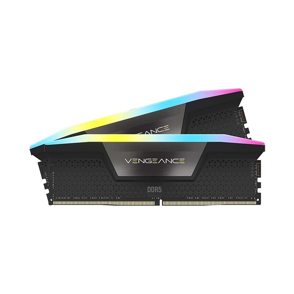 Bộ nhớ trong Corsair DDR5, 5600MHz 64GB 2x32GB DIMM, VENGEANCE RGB DDR5 Black Heatspreader, RGB LED, 1.25V - Hàng Chính Hãng