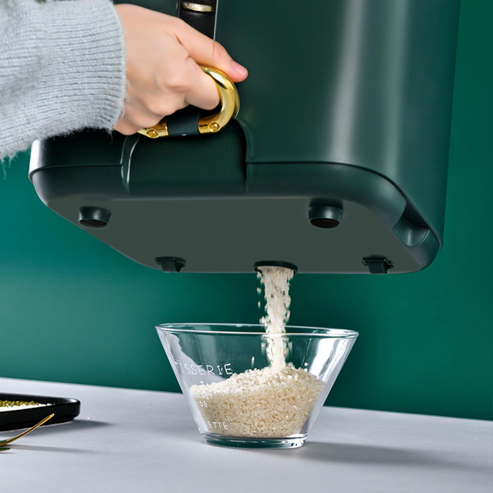 Rice Storage Containers,Plastic Dry Food Storage Boxes with Seal Locking Lid for Flour, Sugar, Kitchen, Pantry