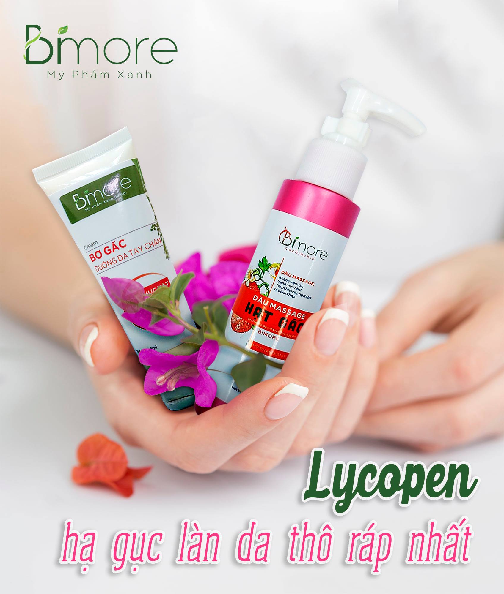 Dầu massage hạt gấc Bimore dưỡng da sáng mịn, tuần hoàn máu tốt, ngừa khô nứt nẻ