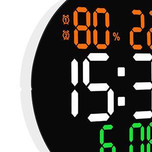 Digital Wall Clock Clock with Temperature & Humidity for Dining Room