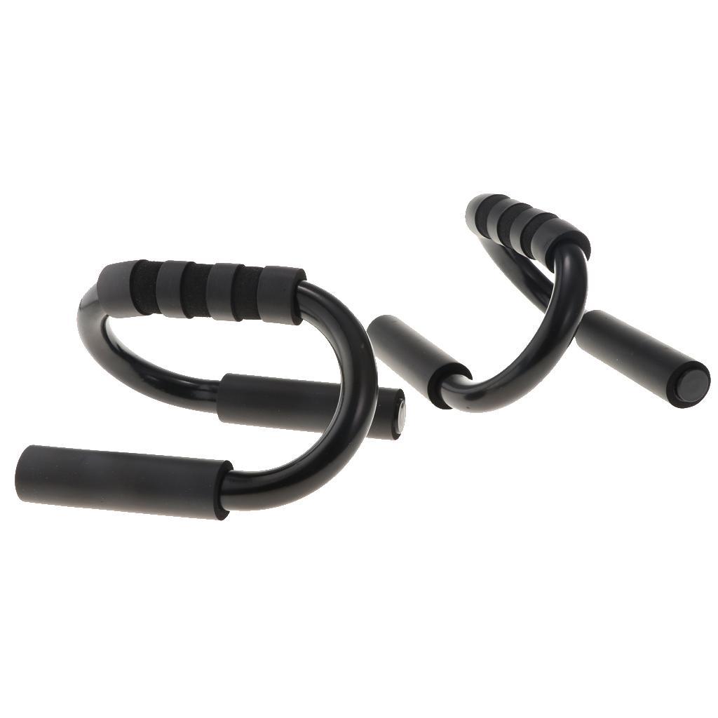 Steel Push Up Bars Chest Muscle Pushup Stands Abs Wheel Roller Trainer Gear
