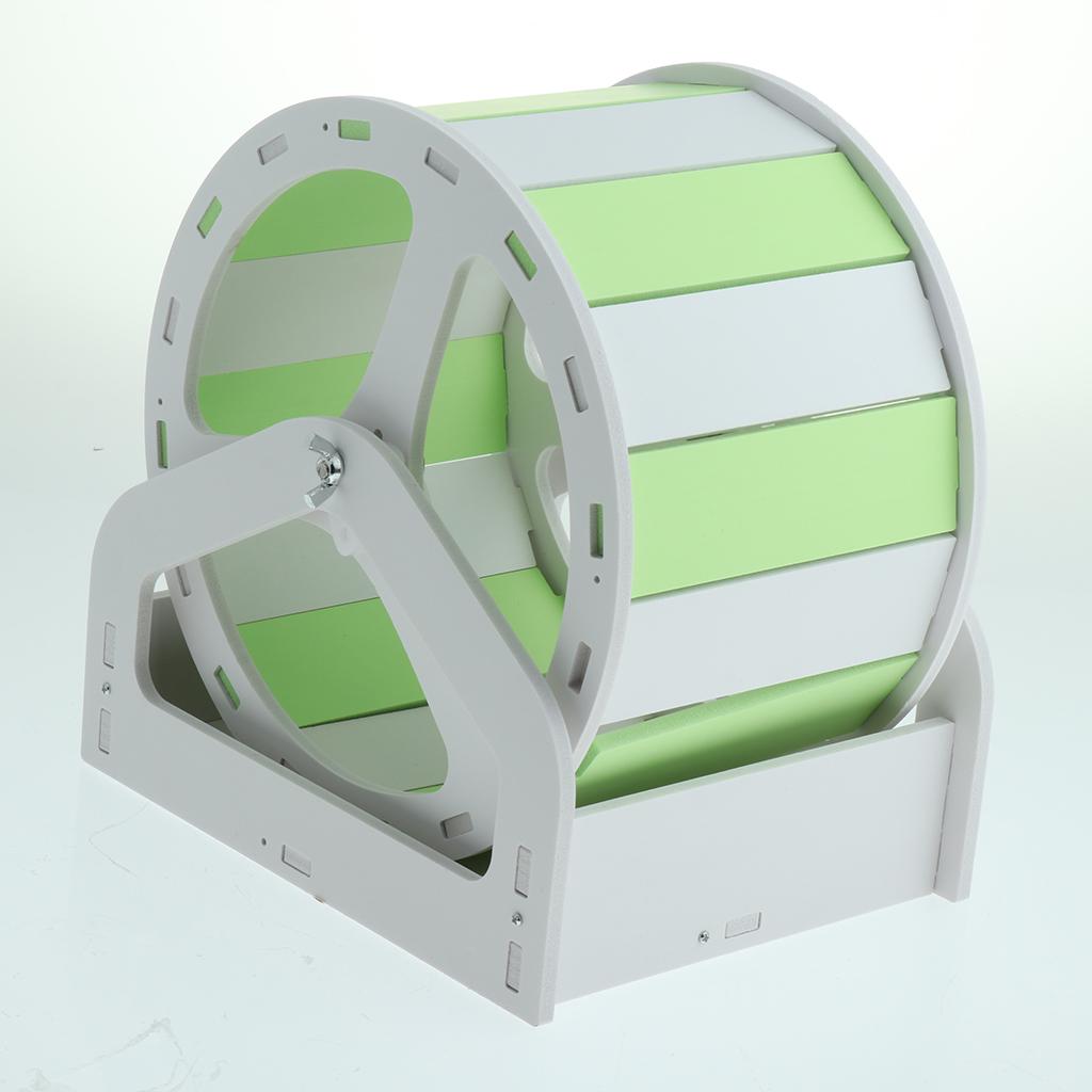 Mouse Wooden Exercise Wheel Silent Hamster Running Wheel Pet Toy Wheel Green