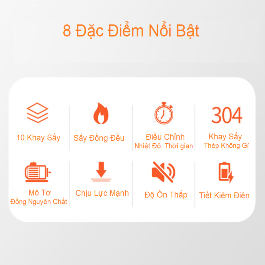 Máy sấy thực phẩm chuyên nghiệp dung tích lớn 59 lít, có tới 10 khay inox, Thương hiệu Mỹ Septree cao cấp ST-01 - HÀNG CHÍNH HÃNG, BẢO HÀNH 12 THÁNG