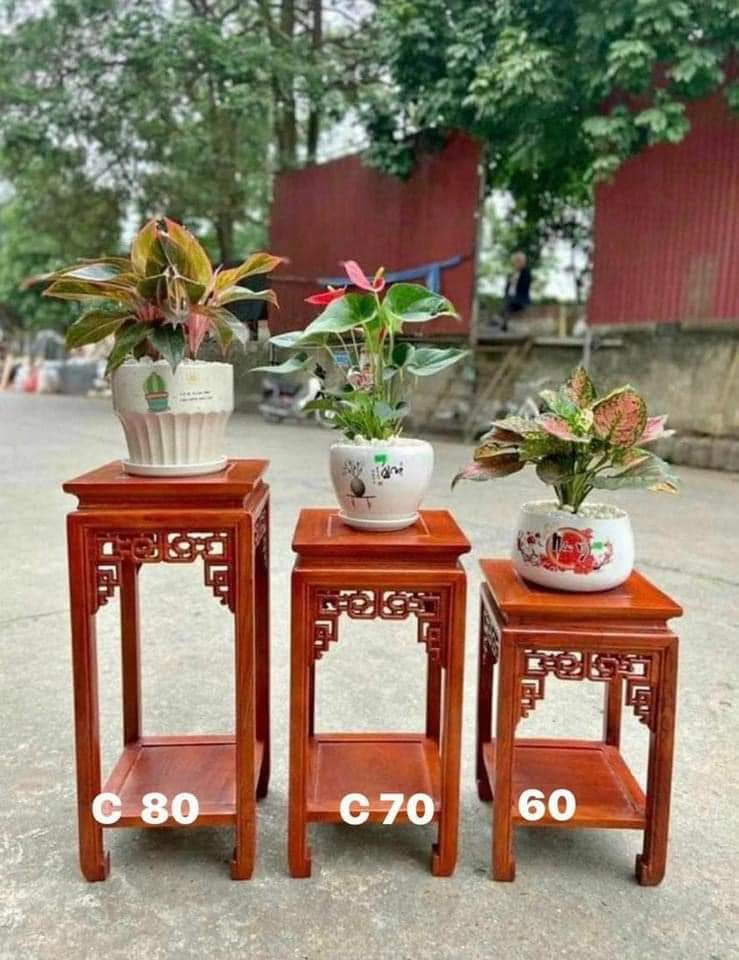 Đôn vuông chiện kê bày đồ trang trí phòng khách cao 40-50-60-70-80 mặt vuông 30 cm