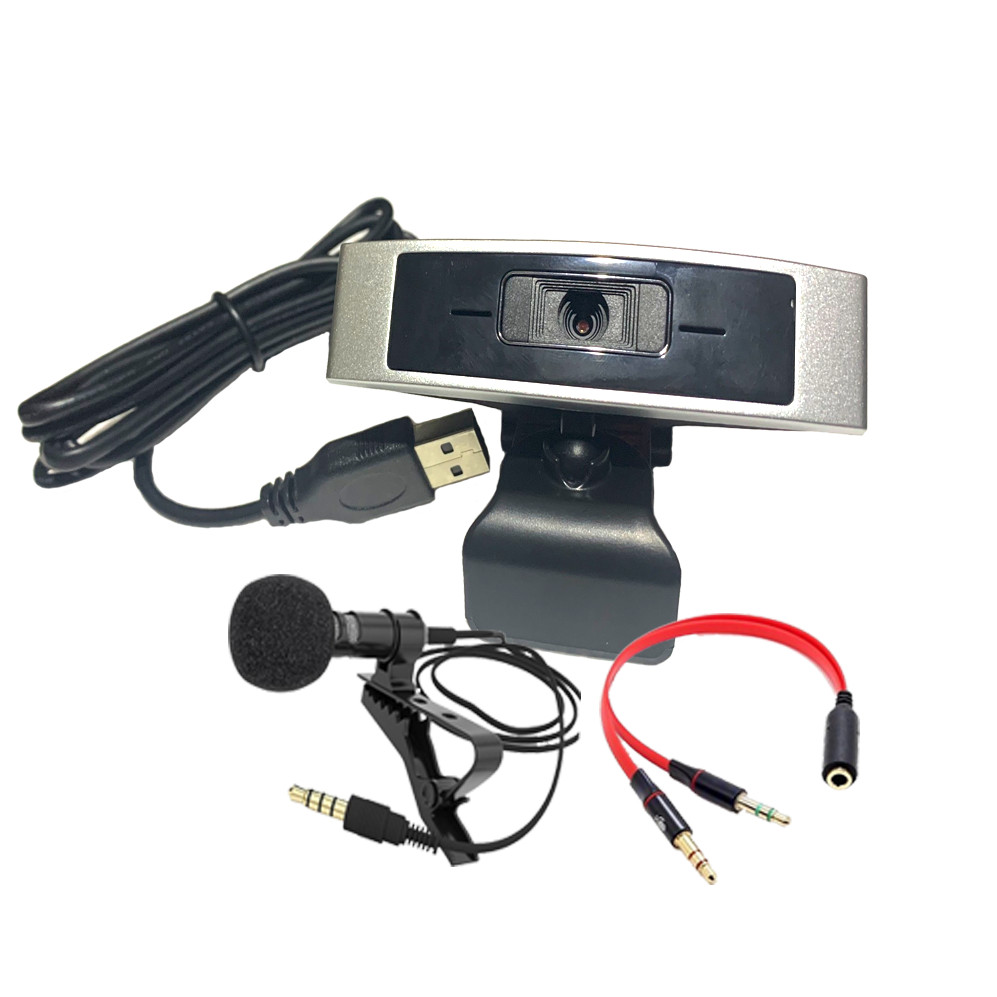 Webcam Dùng Cho Máy Tính, Laptop CM330G Kèm Micro Cài Áo, Gộp Loa Micro Để Sử Dụng Cho Webcam