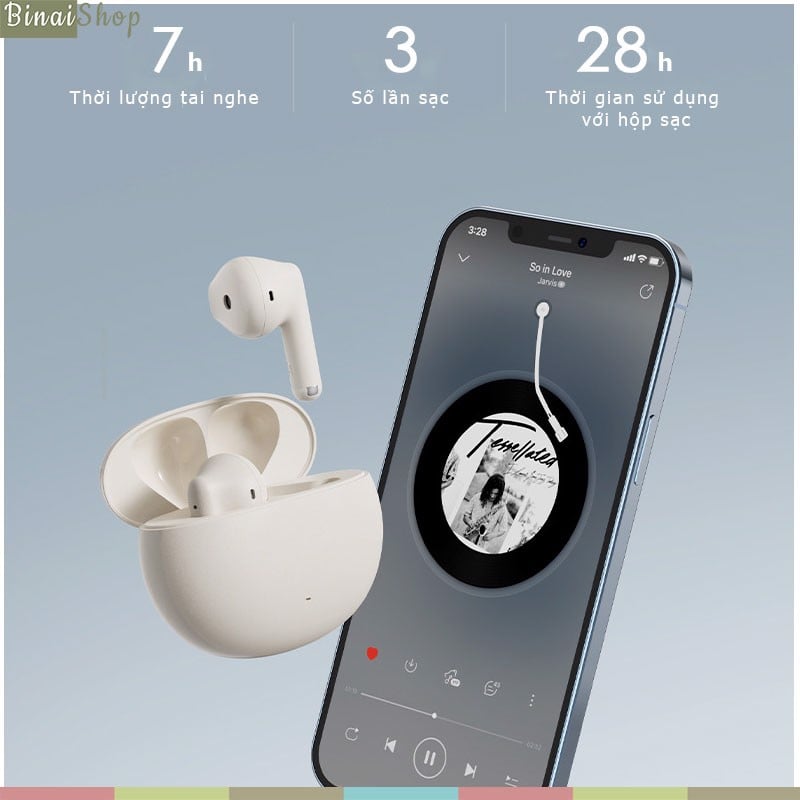 Edifier N2 Pods - Tai Nghe Nhét Tai Bluetooth V5.1, Chơi Game, Nghe Gọi, Màng Loa 13mm, Thời Lượng 28h- Hàng chính hãng