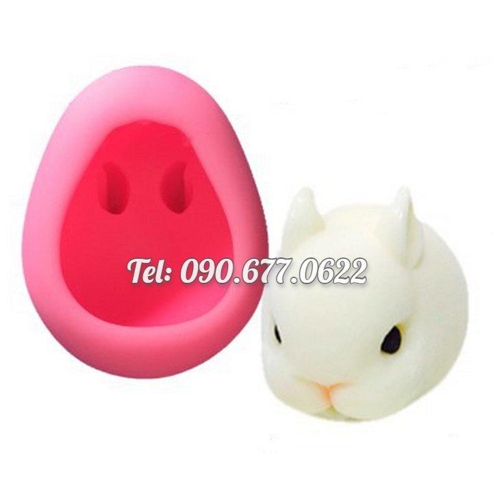 Khuôn silicone làm bánh, rau câu, socola thỏ ngọc  loại 7 cm – Mã số 1357