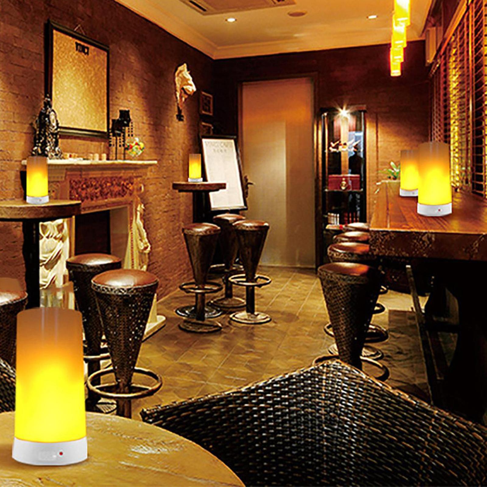 Led Flame Light Table Lamps with Remote Timer