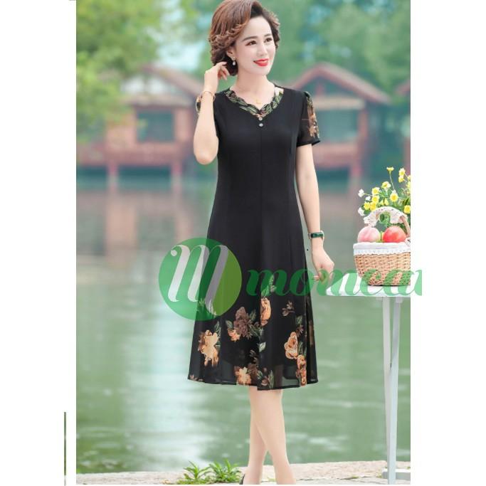 Đầm Váy trung niên cho mẹ sang trọng V63 - Đầm nữ trung tuổi thời trang cao cấp dự tiệc