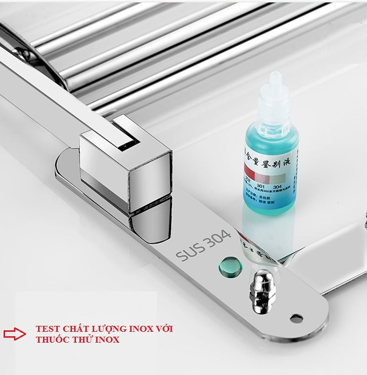 GIÁ TREO KHĂN TẮM - VẮT KHĂN PHÒNG TẮM 2 TẦNG INOX SUS304 DÀY HÀNG XỊN CÓ THỂ GẤP ĐỨNG - BẢN DÀI 59cm