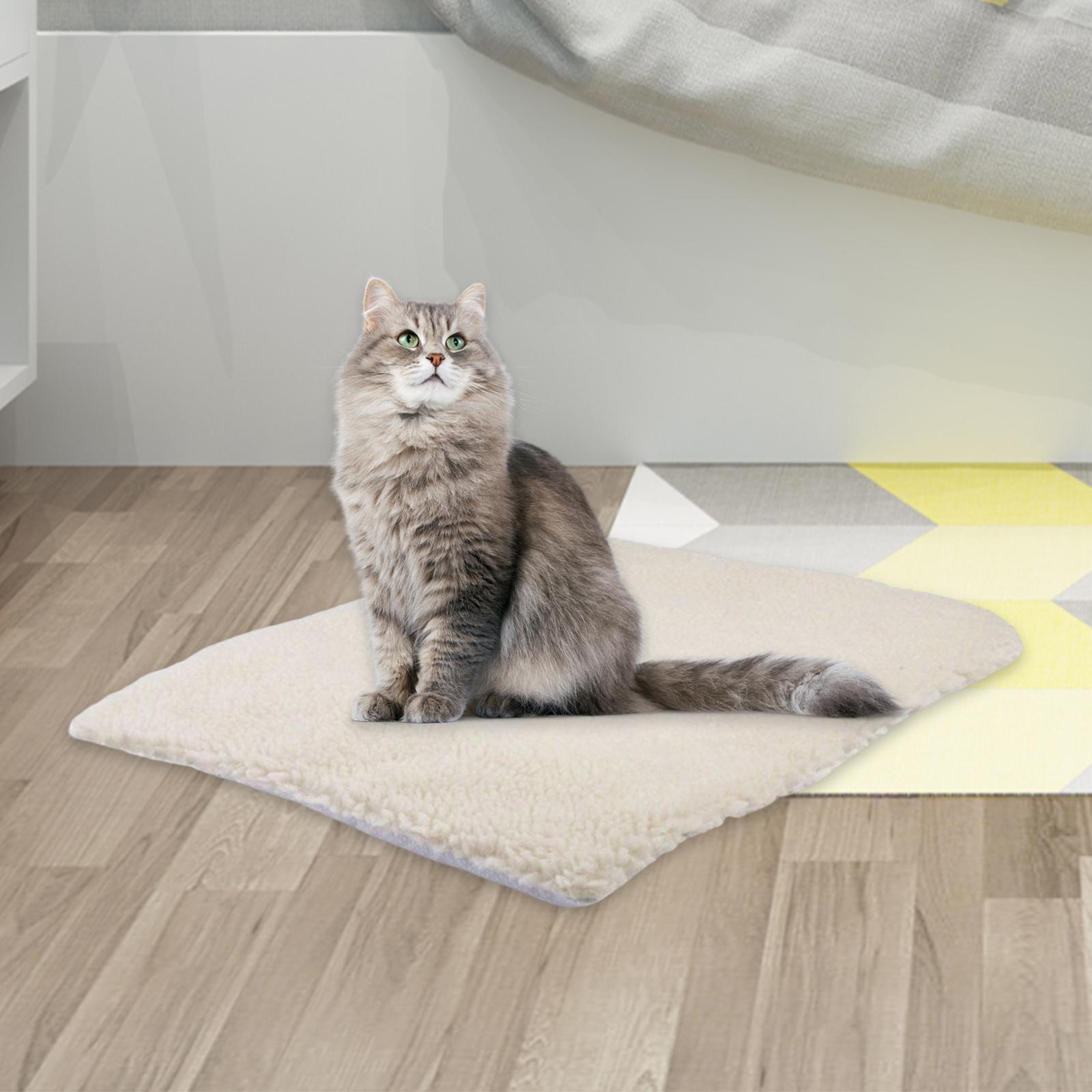 Foldable Warm Pet Blanket, Cat Sleeping Pad Washable, Bedding Cushion, Supplies Dog Mat Kennel, for Puppy Small Medium Rabbit Couch Travel