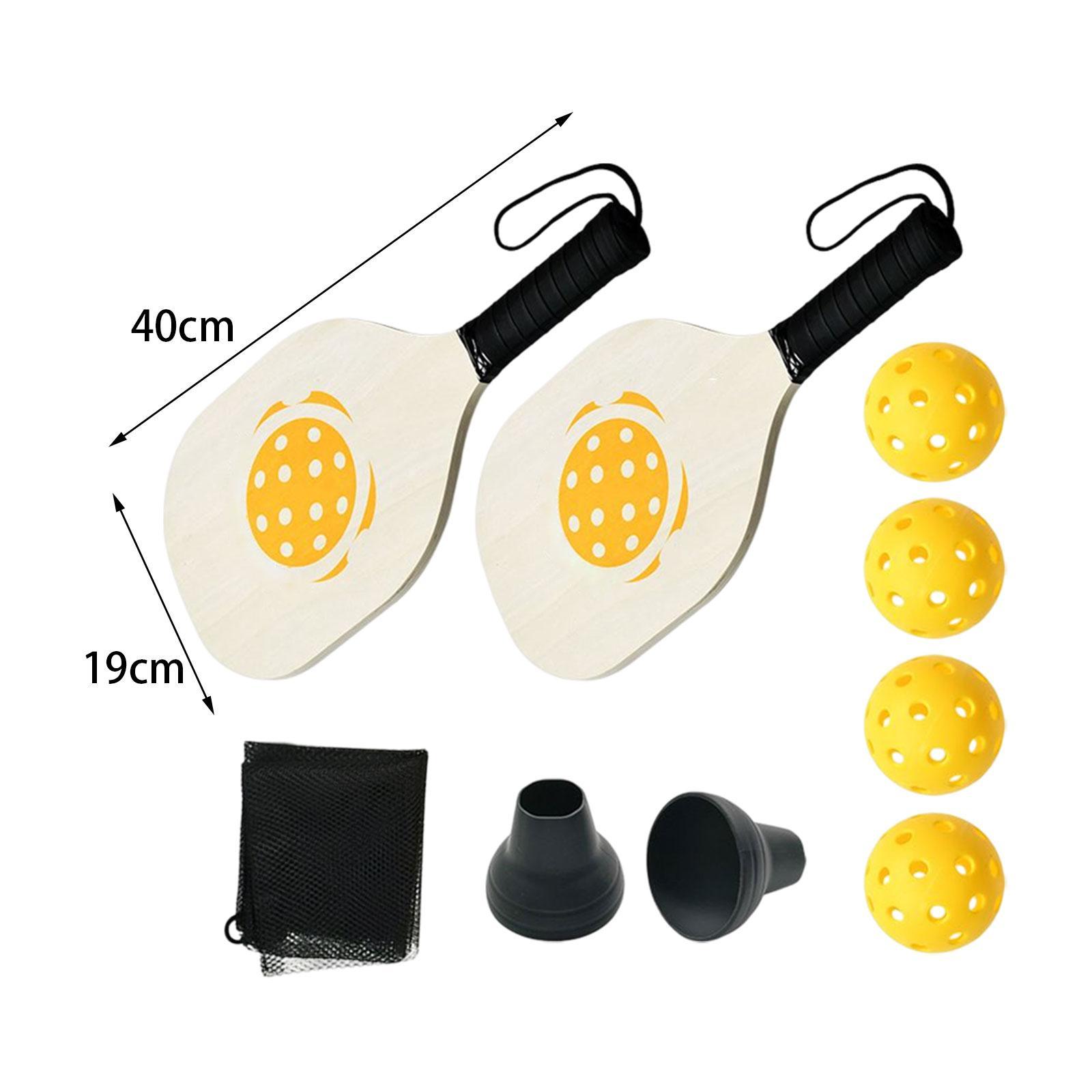 Lightweight Pickleball Paddles Set of 2 Rackets 4 Balls Portable Storage Bag