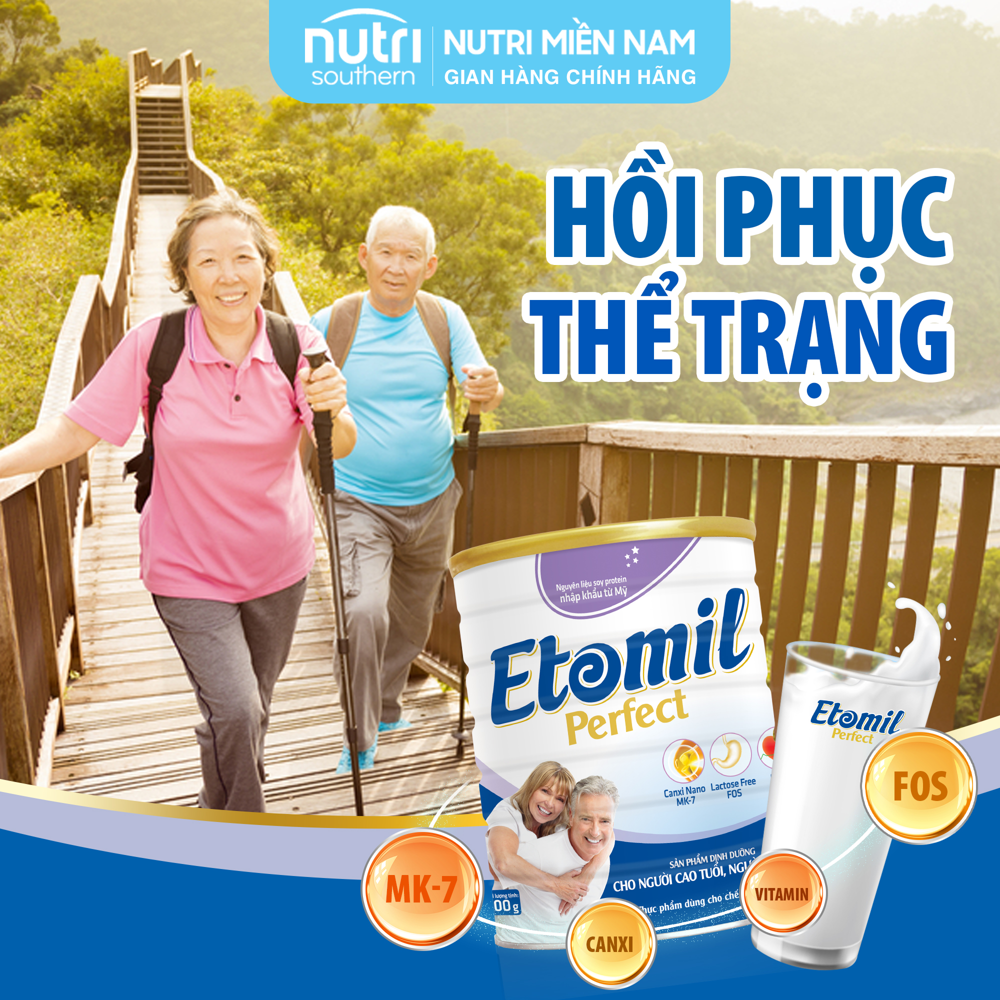 Sữa Cho Người Lớn Tuổi, Người Ốm Bệnh Etomil Perfect 900G - Dinh Dưỡng Vàng Cho Người Cao Tuổi, Hương Vị Dễ Uống