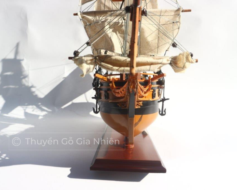 Mô Hình Thuyền Gỗ Phong Thủy Dạng Thuyền Cổ HMS ESSEX Chính Hãng Hàng Xuất Khẩu Chất Lượng Cao