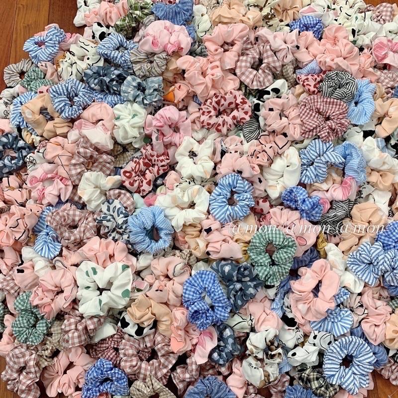 Dây cột tóc, buộc tóc vải scrunchies dễ thương nhiều màu