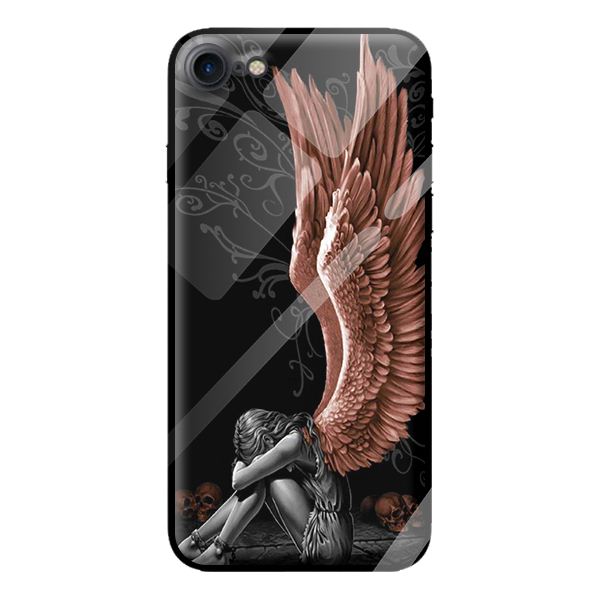 Ốp kính cường lực cho iPhone 8 thiên thần girl 1 - Hàng chính hãng