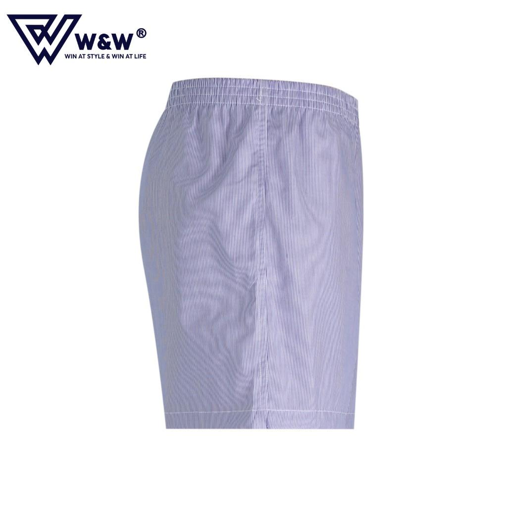 Quần Short Nam WW Dáng Regular Fit Cạp Chun Chất Cotton Mềm Mịn Bền Màu Thấm Mồ Hôi WSH17