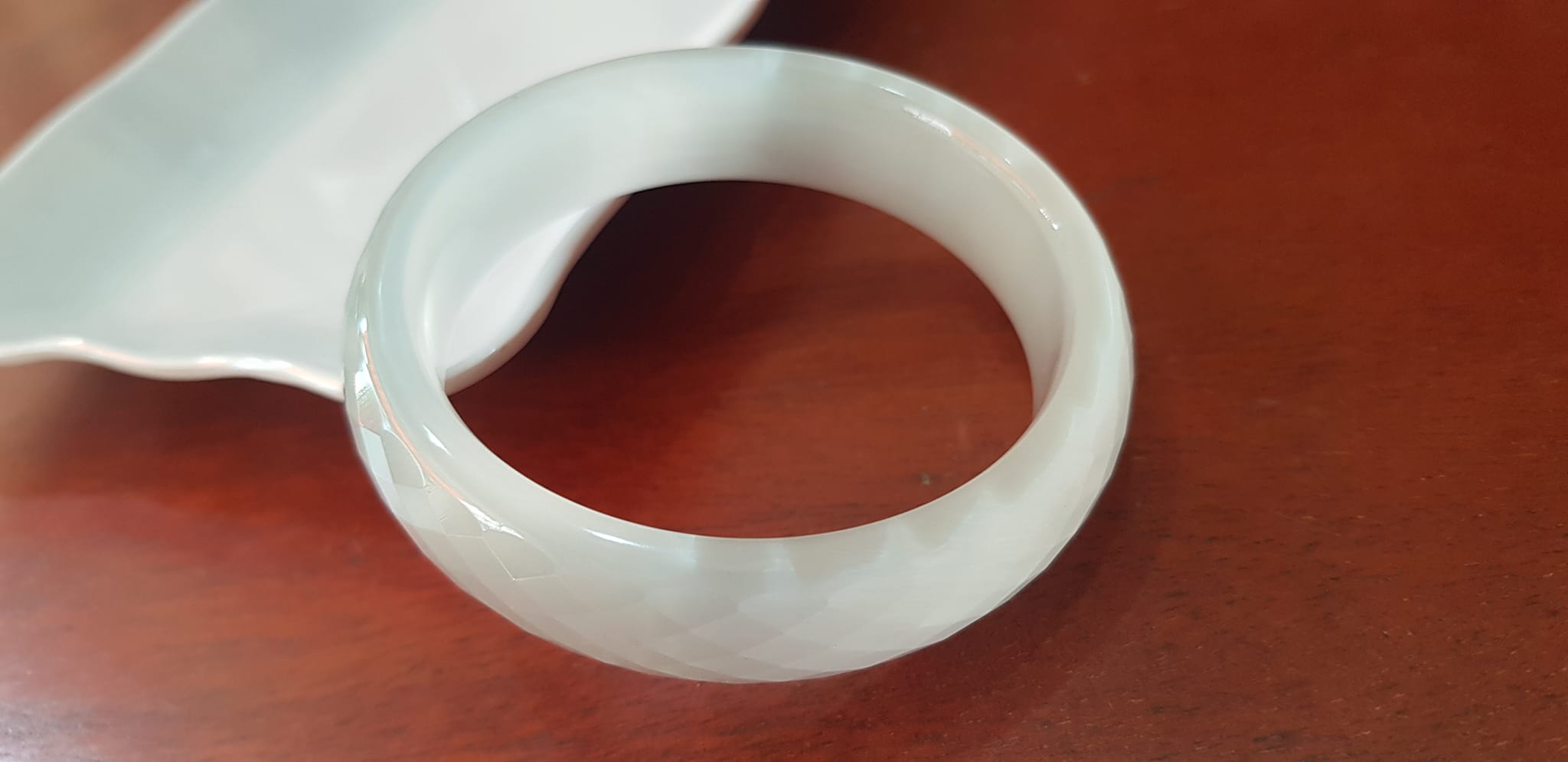 Vòng tay nữ Bản Hẹ đá mắt mèo giác trắng mới đẹp Vòng Ni 54mm x Cao 15mm x dầy 7mm Nữ mệnh kim mệnh thuỷ nặng 50kg - 55kg đeo ạ