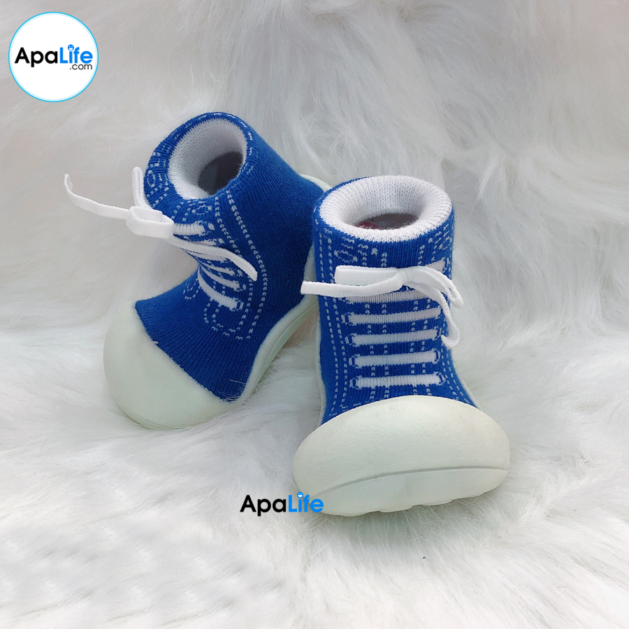 Attipas Sneaker - Blue/ AT044 - Giày tập đi cho bé trai /bé gái từ 3 - 24 tháng nhập Hàn Quốc: đế mềm, êm chân &amp; chống trượt