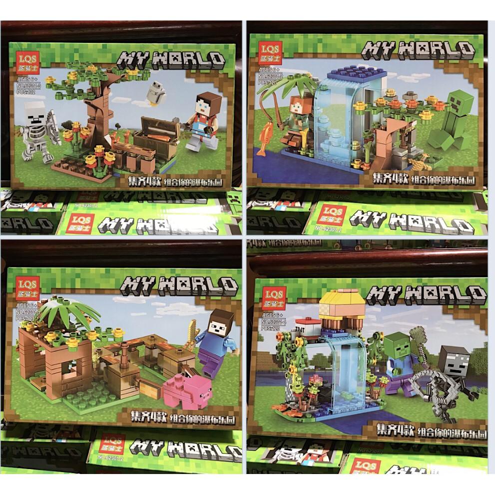 Lego đồ chơi trẻ em my world nhiều chi tiết lắp ráp