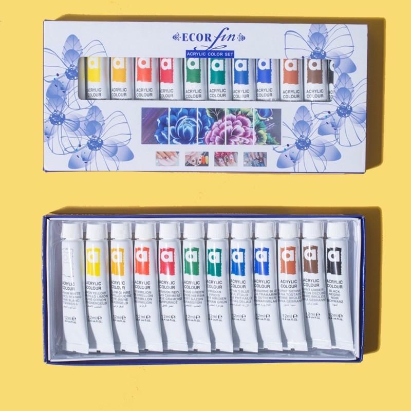 Set bột bản 12 màu - Winsor &amp; newton - Bột bản xịn 12 màu