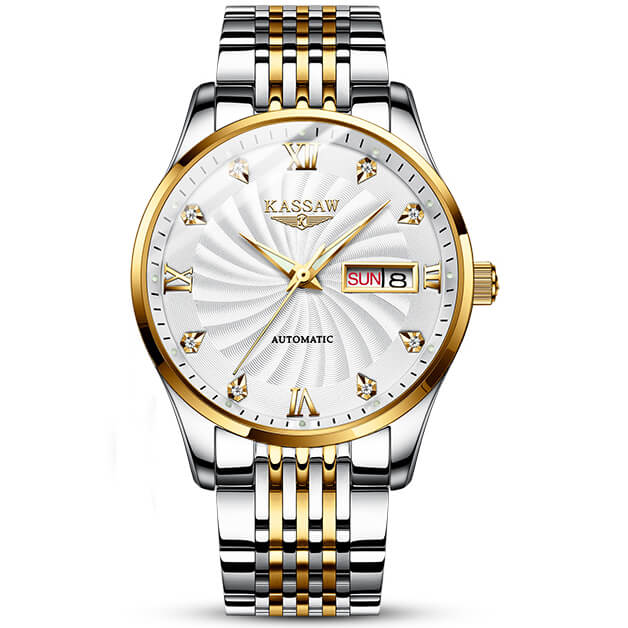 Đồng hồ nam chính hãng KASSAW K869-1 chống nước,chống xước,kính sapphire ,mặt đen dây kim loại thép không gỉ 316L ,hàng mới 100% ,Đồng hồ cơ ,Thiết kế đơn giản và sang trọng