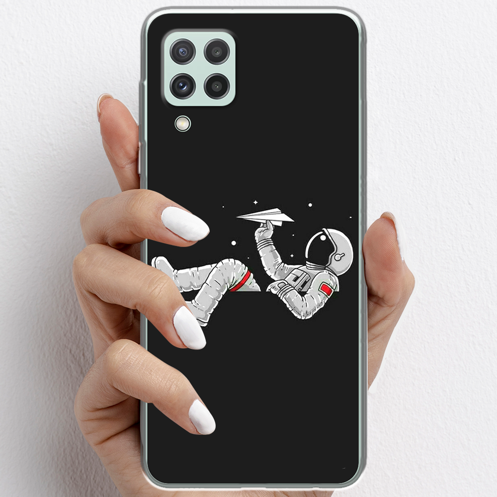 Ốp lưng cho Samsung Galaxy A22 nhựa TPU mẫu Phi hành gia