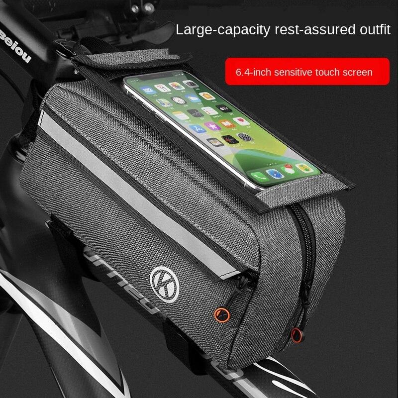 Túi xe đạp Điện thoại phía trước Túi xe đạp cho ống xe đạp Màn hình cảm ứng không thấm nước Gói yên xe cho phụ kiện xe đạp 6.4 inch