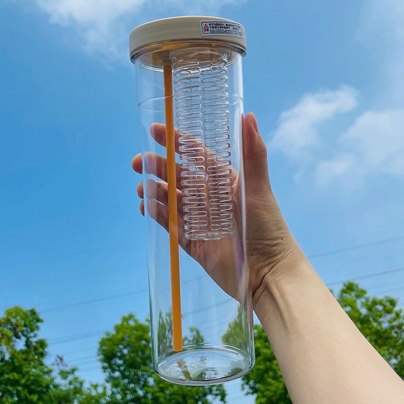 BÌNH NƯỚC NHỰA CÓ LỌC KÈM ỐNG HÚT