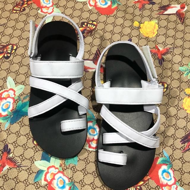 Dép sandal nữ đế đen quai trắng ,size 35 nữ đến 40 nữ,size khác ib chọn thêm