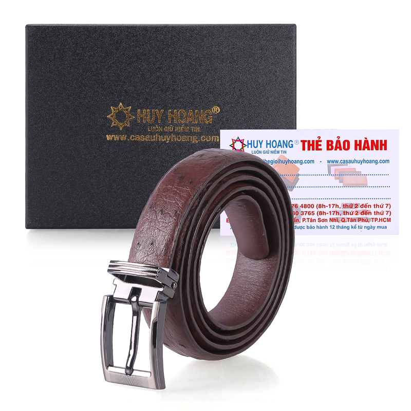 HJ5421-22-23-24 - Dây thắt lưng nữ da đà điểu da hột đen, nâu đất, vàng bò, nâu đỏ