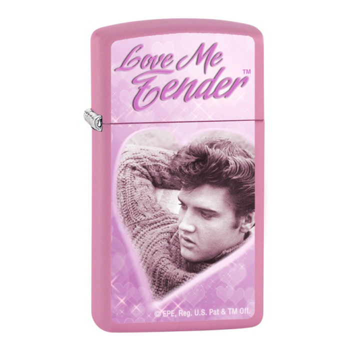 Bật Lửa Zippo 28481 Elvis Love Me Tender Slim Pink Matte