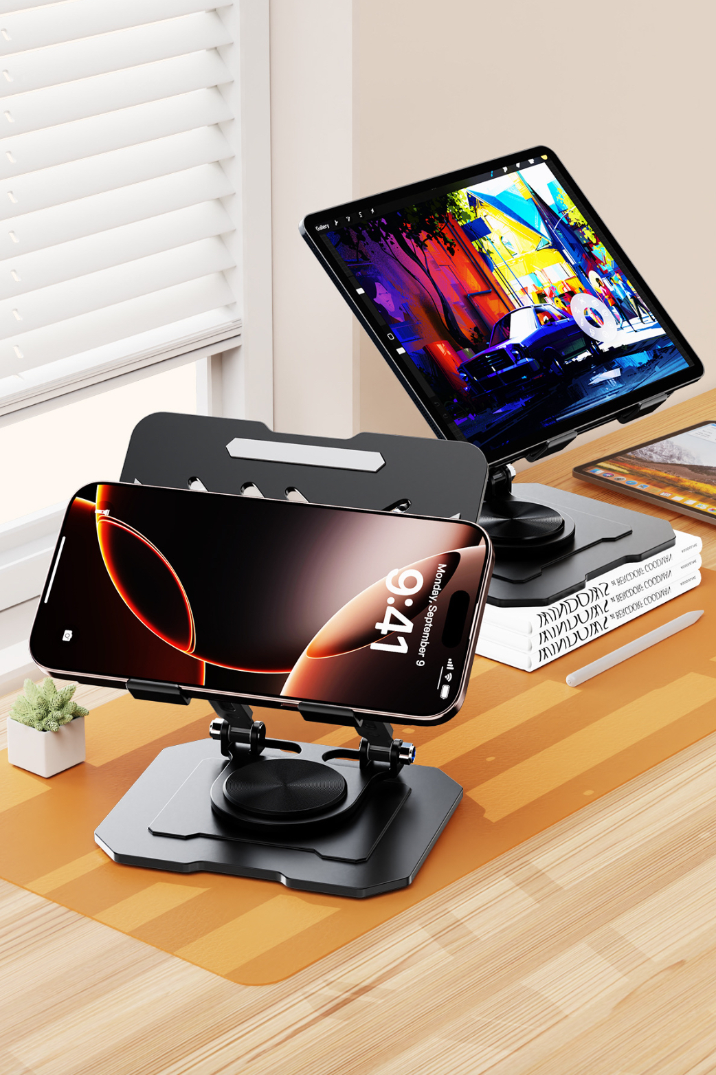 Kệ đỡ giá đỡ đế tản nhiệt cho laptop máy tính bảng hợp kim nhôm gấp gọn xoay 360 độ nhiều nấc độ cao K31- Hàng chính hãng