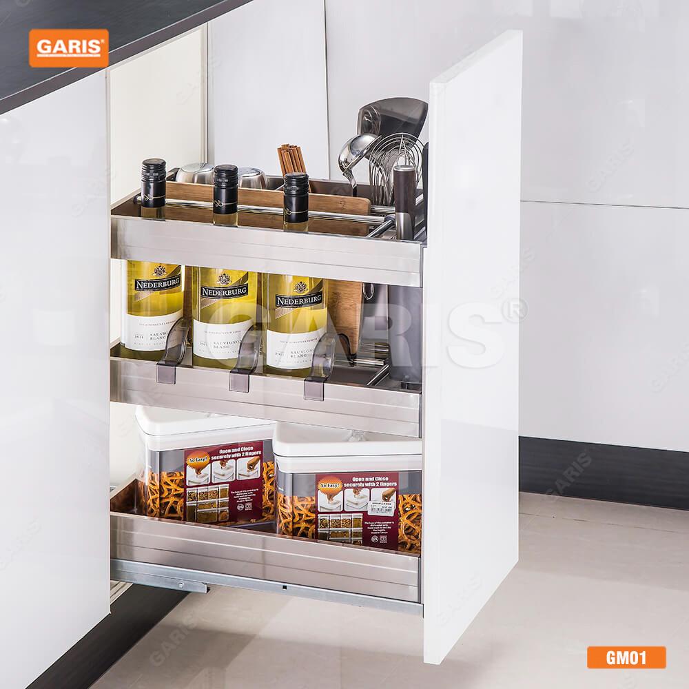 Giá gia vị, chai lọ đa năng, inox hộp Garis GK01.20