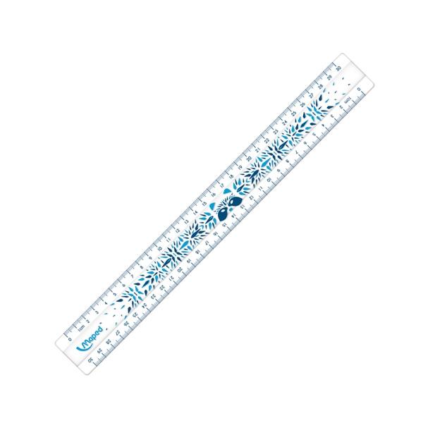 Bộ 2 Thước Không Gãy Maped Fancy 30cm 245601 - Màu Xanh
