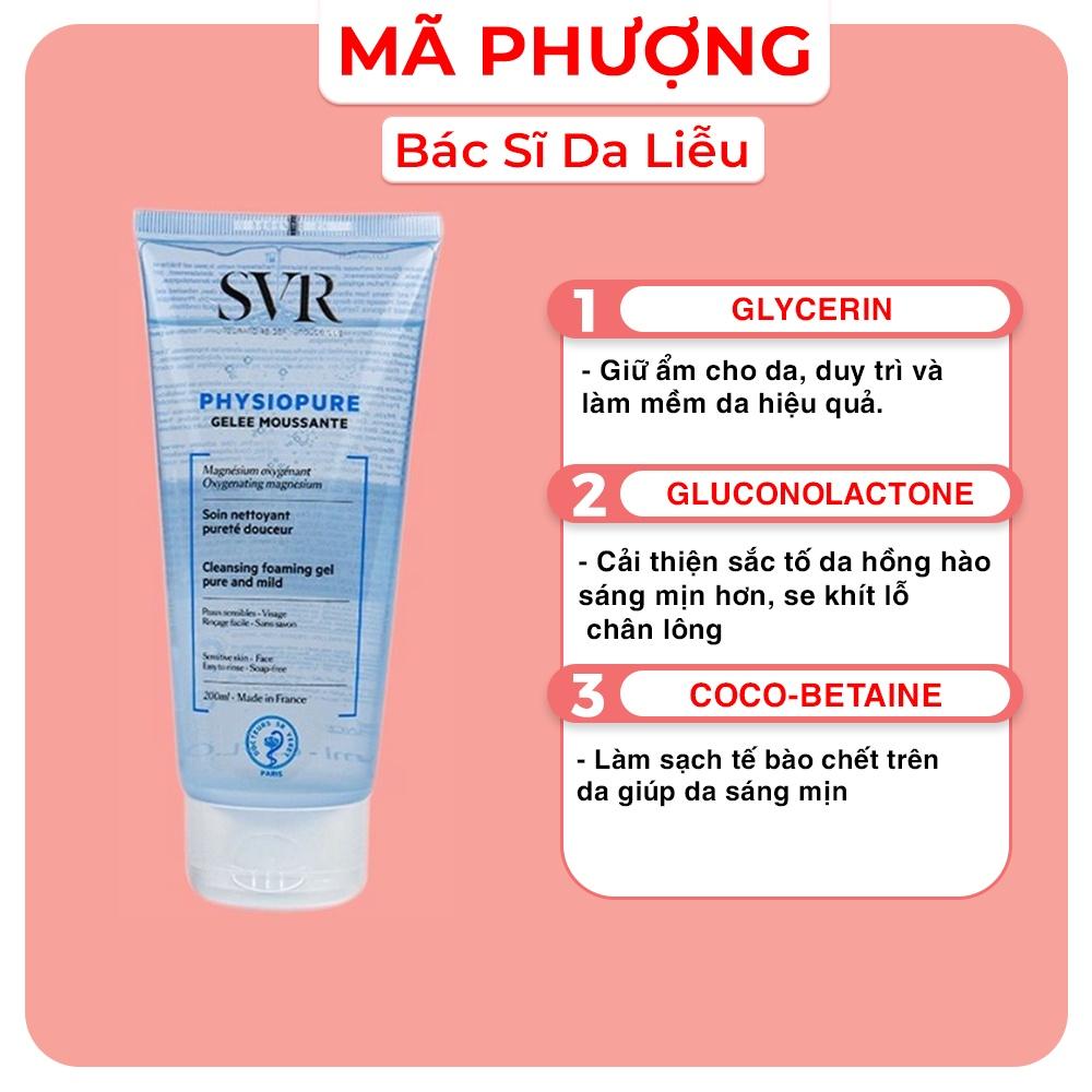 Sữa rửa mặt SVR Physiopure Gelee moussante cho da nhạy cảm - Hàng Chính Hãng - Dược mỹ phẩm bác sĩ Mã Phượng