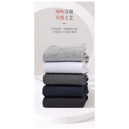 Tất nam, vớ nam cao cổ hàng cotton, thoáng khí, thấm hút cực tốt