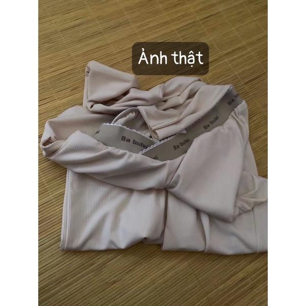 Quần ống rộng xuông mát cạp thấp cho bà bầu