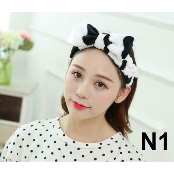 Băng Đô Nơ Thiết Kế Kiểu Hàn Cực Xinh Cho Nữ Dùng Khi Rửa Mặt