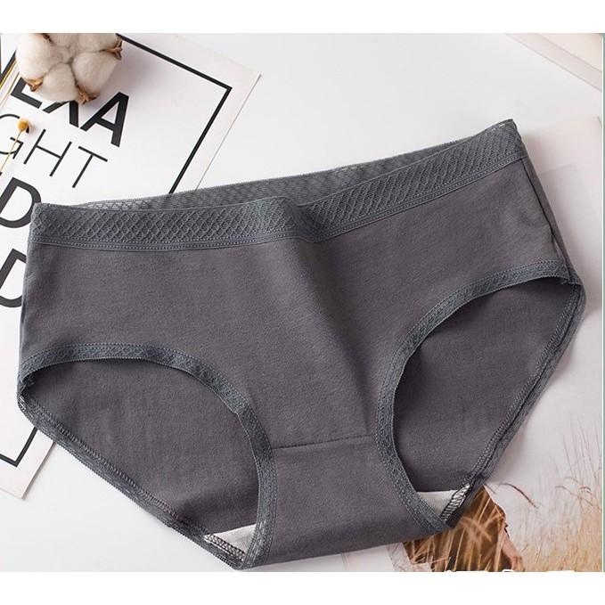 Quần lót cotton 365 cạp vừa, co giãn không bị hằn kháng khuẩn chống HPV QC02