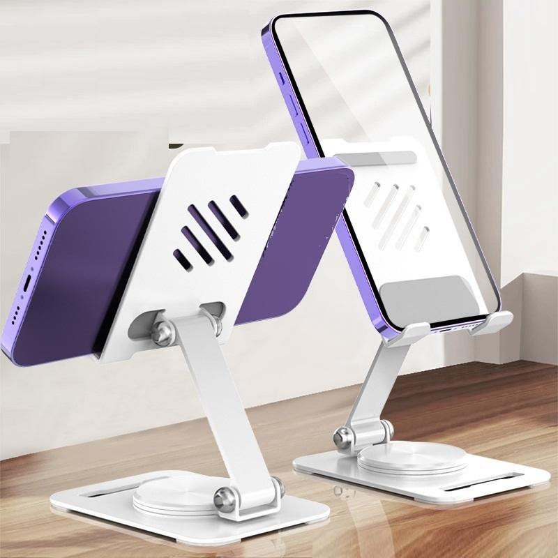 Giá đỡ điện thoại gấp gọn đế kim loại đế vuông xoay 360